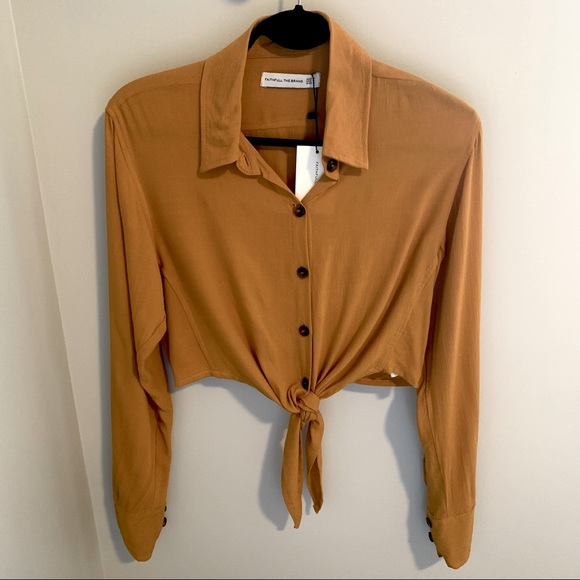 Faithful The Brand Beau Rivage Top in plain butterscotch Size 4 NWT - Picture 6 of 8